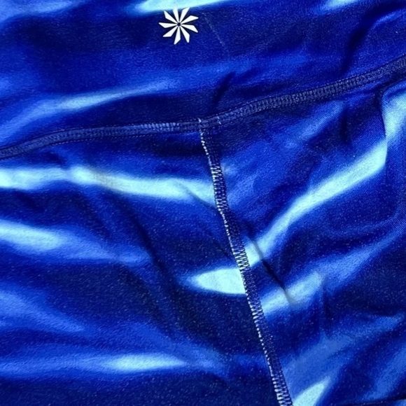 🌻 Athleta H2O Blue Chaturanga Activewear Workout Capri Leggings Size Small - Picture 8 of 8